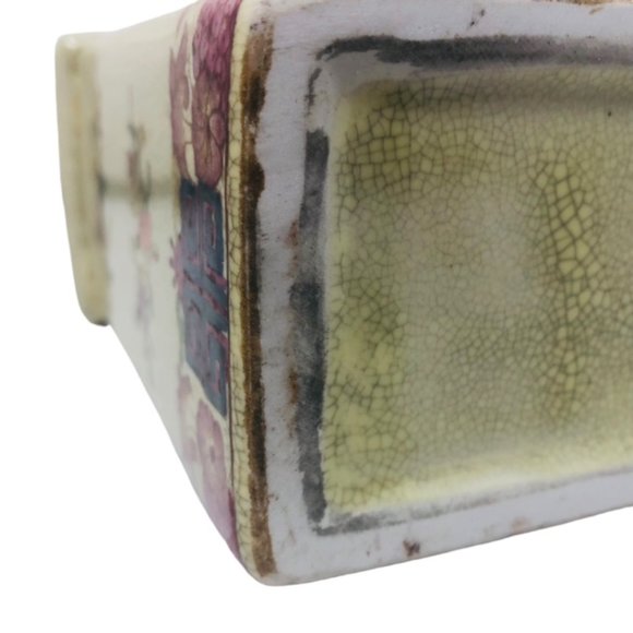 Antique Chinese Porcelain Tea Caddy/Ginger Jar Oriental Asian Crackled Finish - Picture 9 of 12